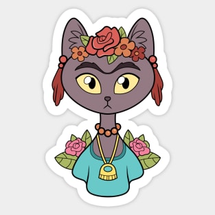 Cat Frida Sticker